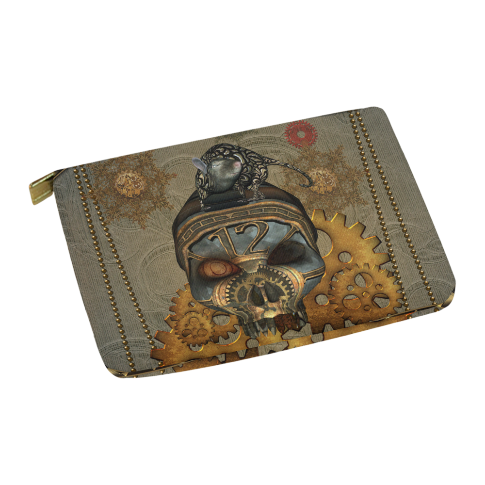 Awesome steampunk skull Carry-All Pouch 12.5''x8.5''