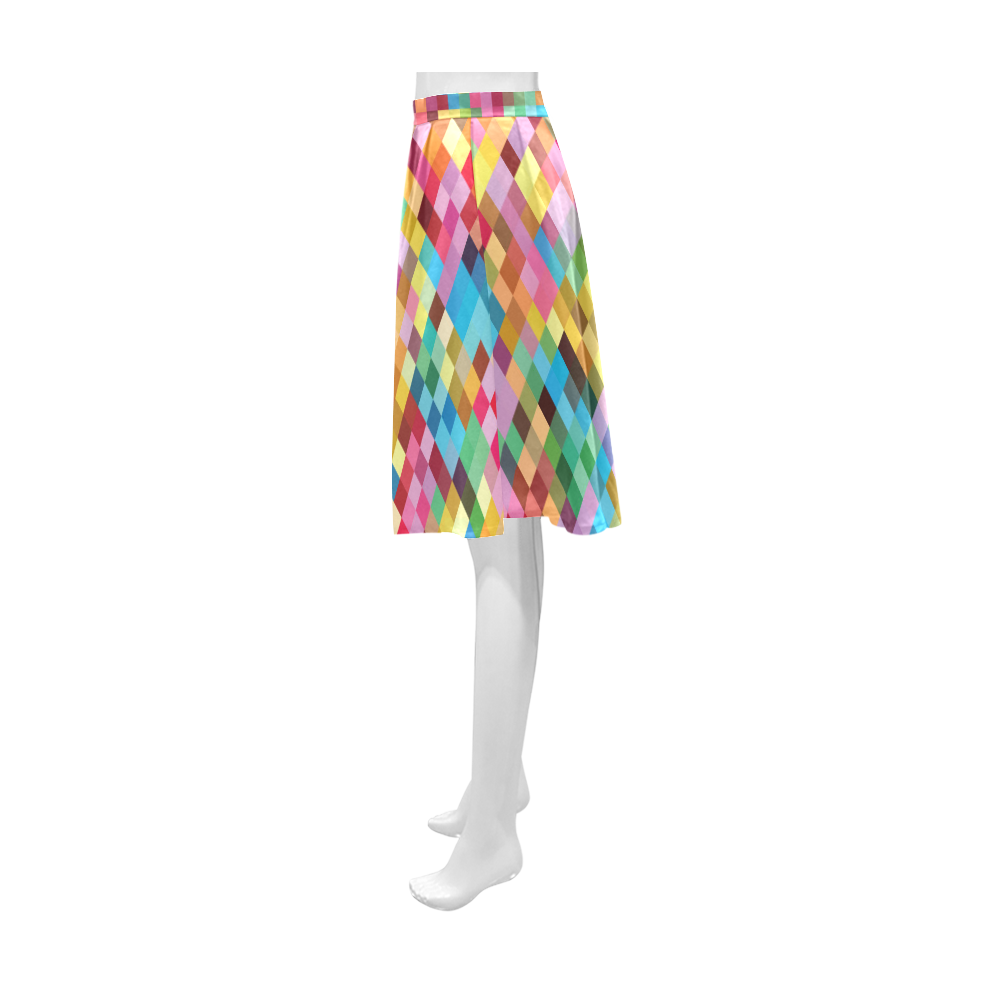 Mosaic Pattern 2 Athena Women's Short Skirt (Model D15)