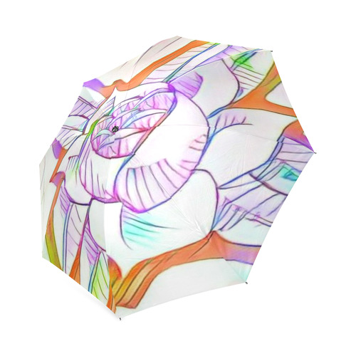 Colorful flower Foldable Umbrella (Model U01)