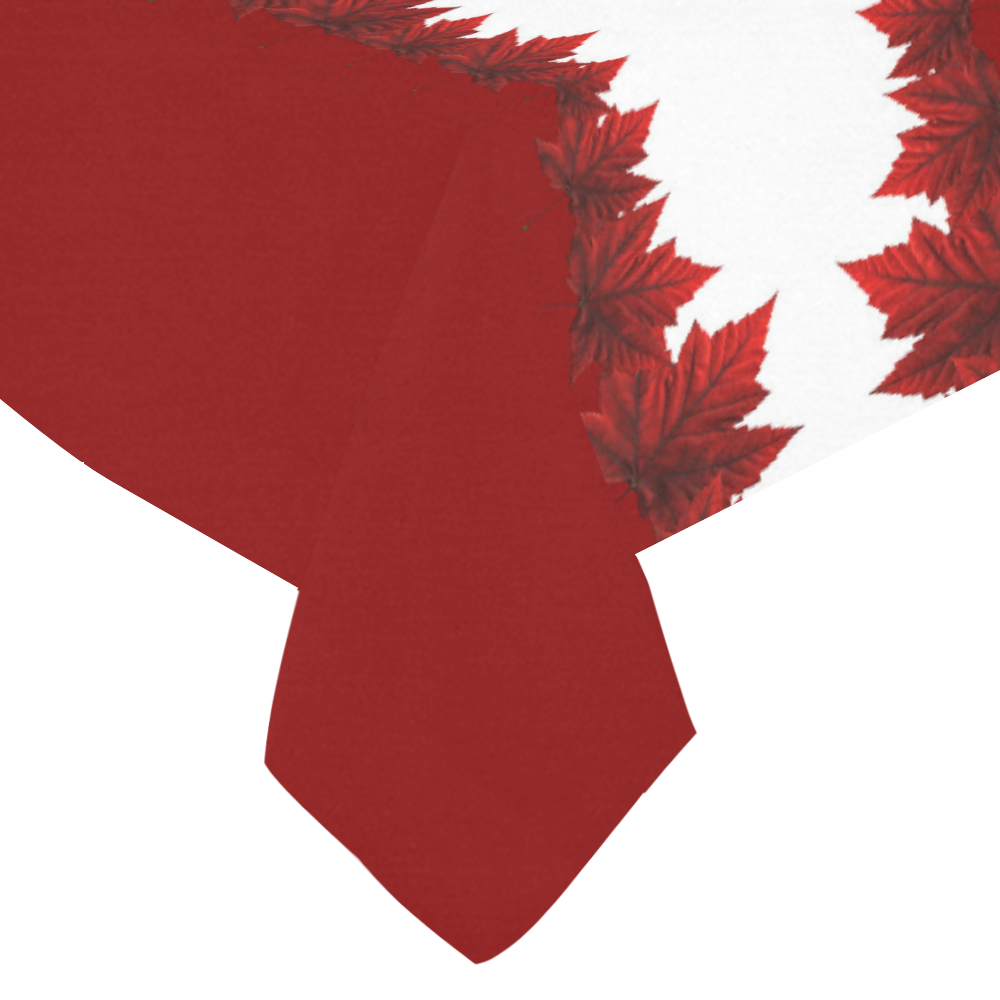 Canada Maple Leaf Tablecloths Cotton Linen Tablecloth 60"x 84"