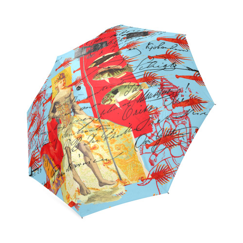 THE SHOWY PLANE HUNTER AND FISH IV Foldable Umbrella (Model U01)