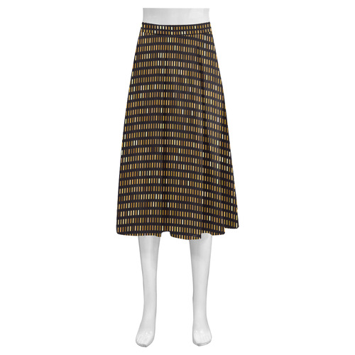 Mosaic Pattern 1 Mnemosyne Women's Crepe Skirt (Model D16)