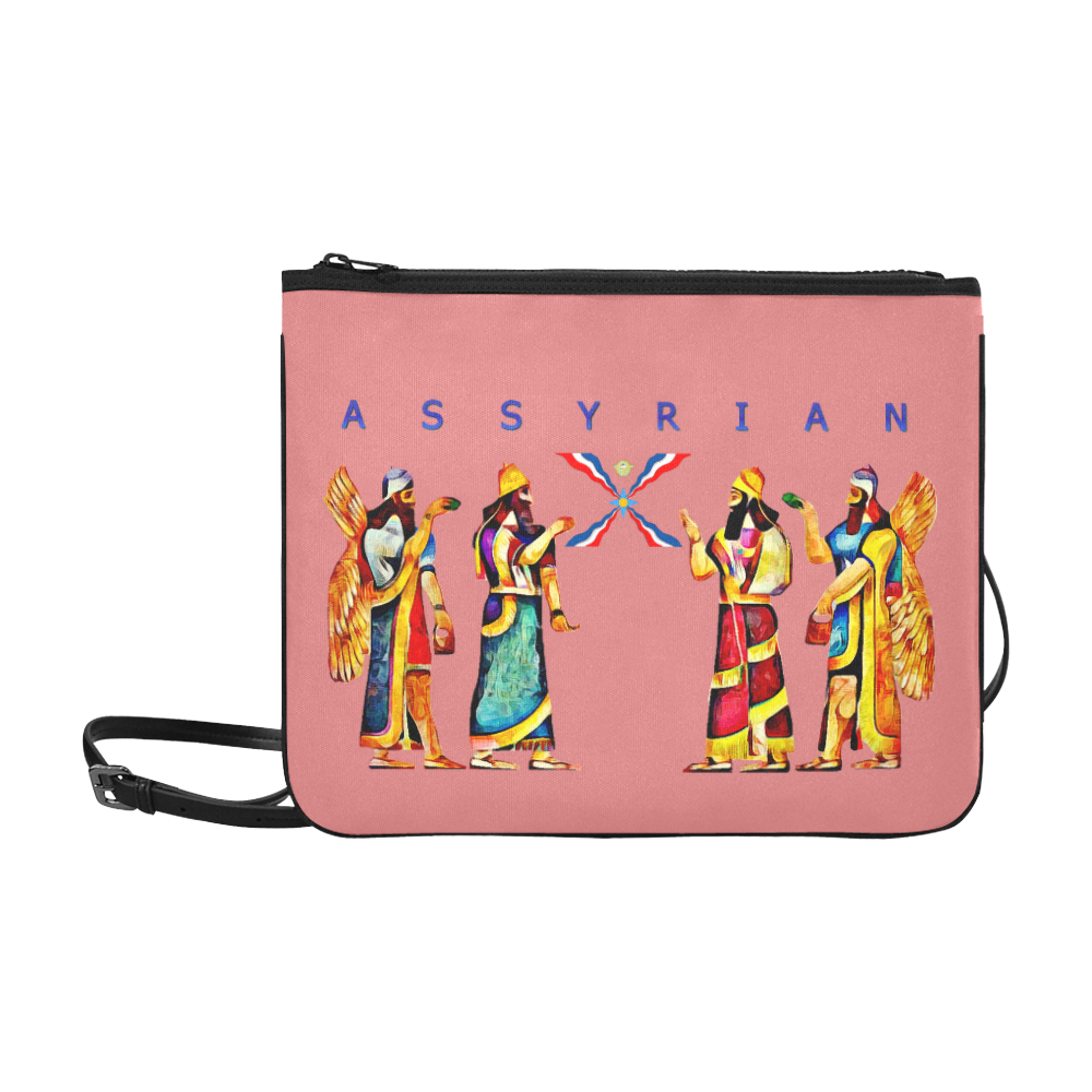 Pink Assyrian Clutch Slim Clutch Bag (Model 1668)