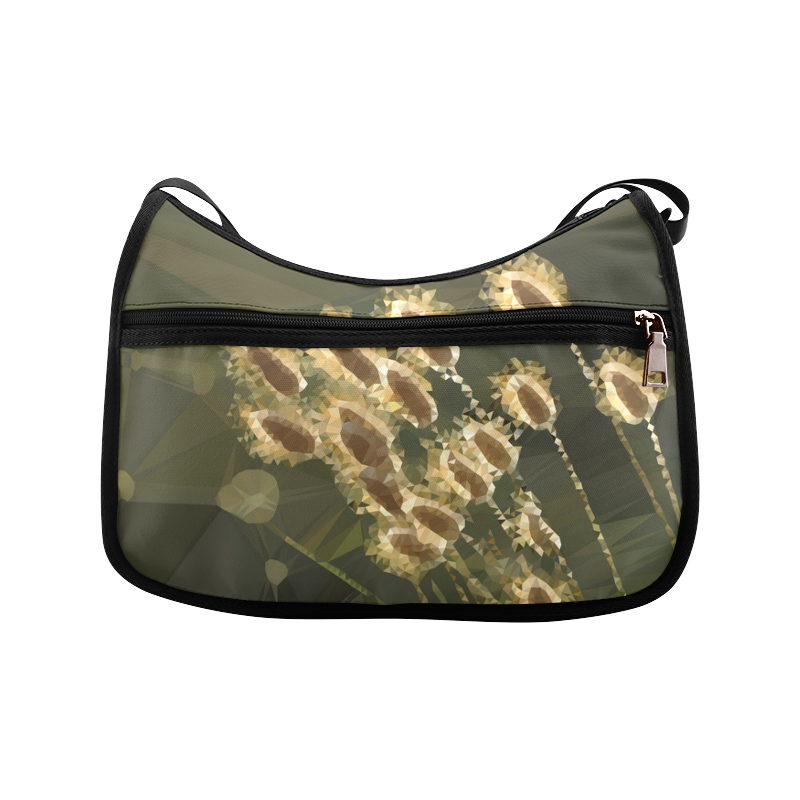 Backlight Sun Abstract Landscape Low Poly Triangle Crossbody Bags (Model 1616)