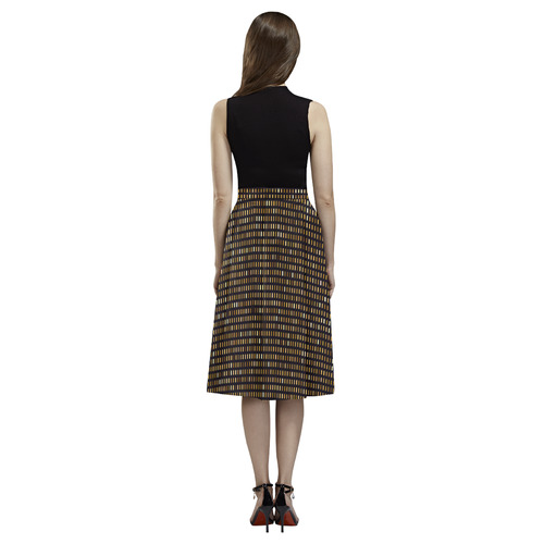 Mosaic Pattern 1 Aoede Crepe Skirt (Model D16)
