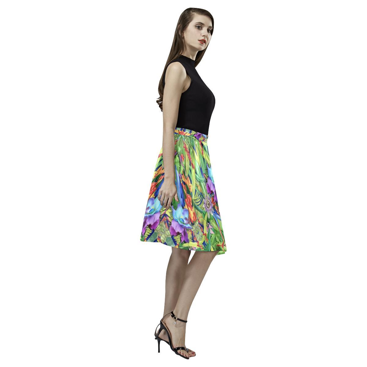 curacao Melete Pleated Midi Skirt (Model D15)