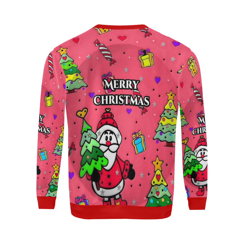 Merry Popart by Nico Bielow All Over Print Crewneck Sweatshirt for Men (Model H18)