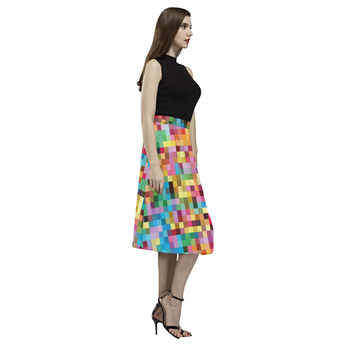 Mosaic Pattern 2 Aoede Crepe Skirt (Model D16)