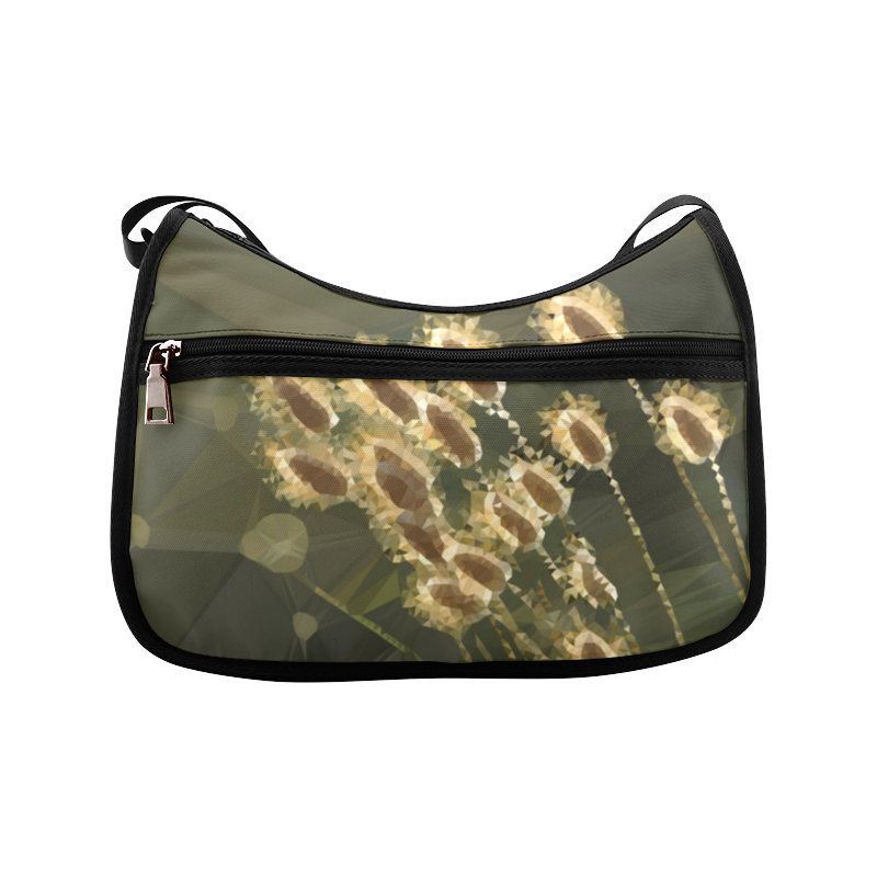 Backlight Sun Abstract Landscape Low Poly Triangle Crossbody Bags (Model 1616)