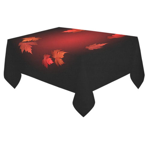 Autumn Maple Leaf Tablecloths Cotton Linen Tablecloth 60"x 84"