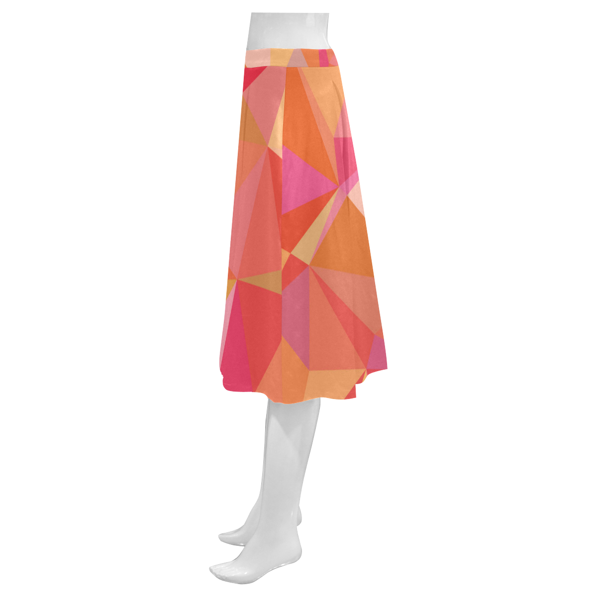 Mosaic Pattern 3 Mnemosyne Women's Crepe Skirt (Model D16)