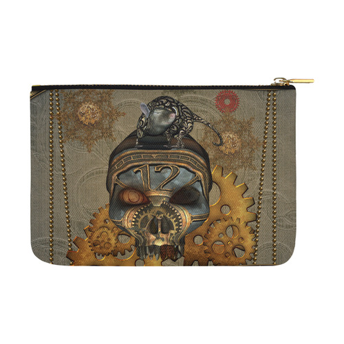 Awesome steampunk skull Carry-All Pouch 12.5''x8.5''