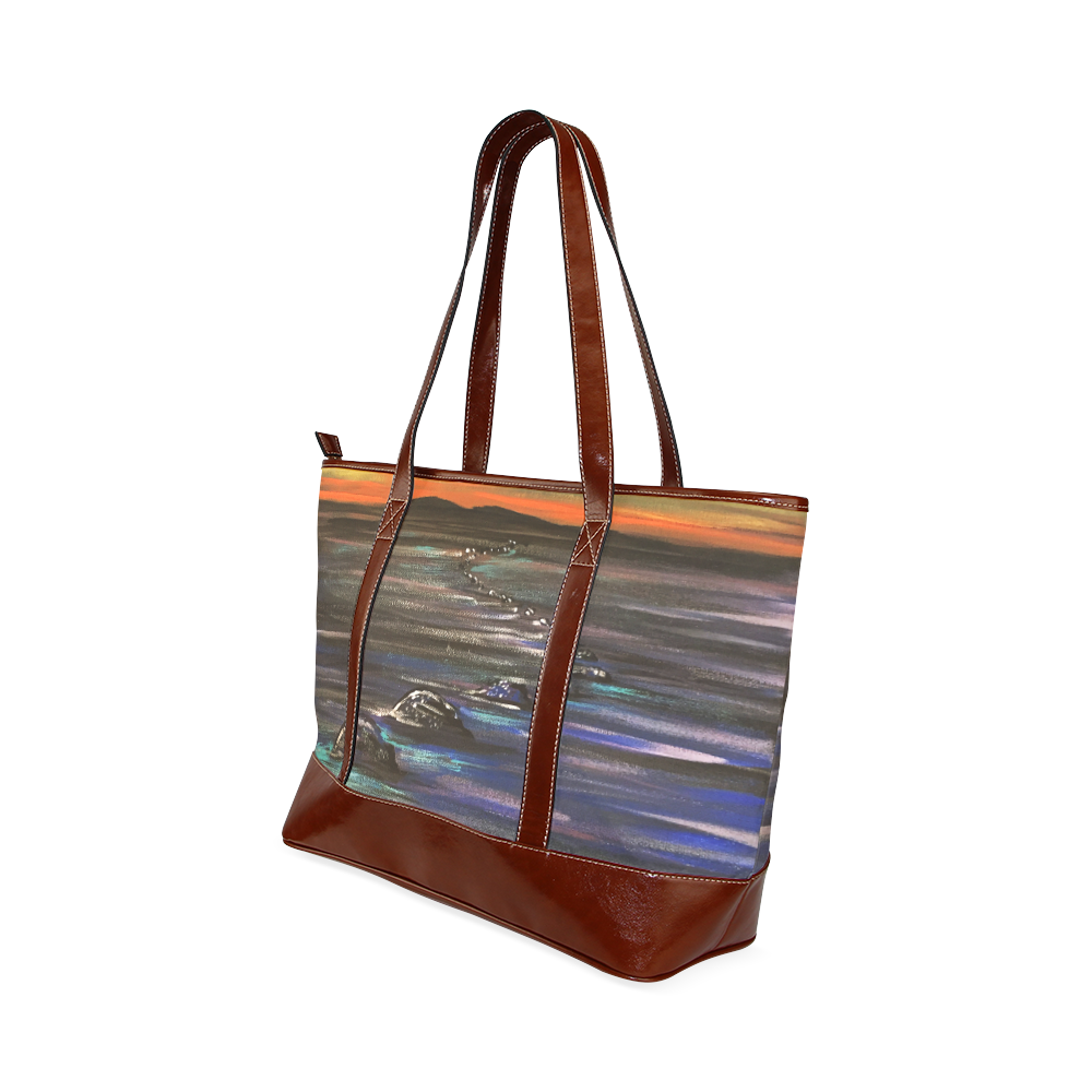 Night Walk Large Tote Handbag (Model 1642)