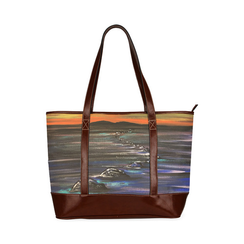 Night Walk Large Tote Handbag (Model 1642)