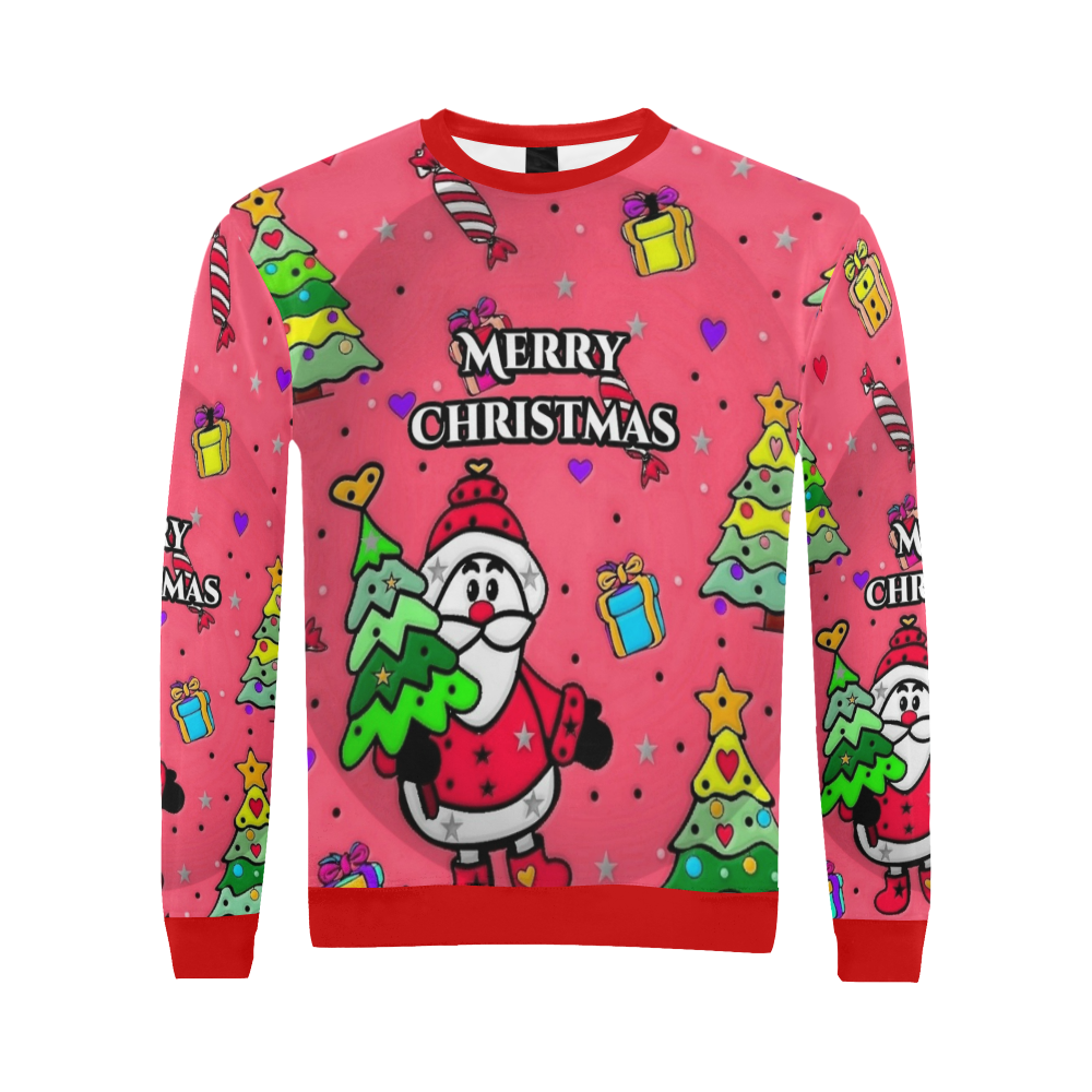Merry Popart by Nico Bielow All Over Print Crewneck Sweatshirt for Men (Model H18)
