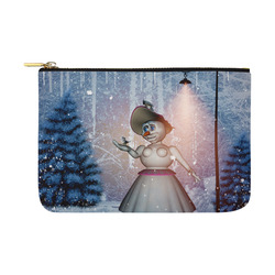 Snow women with birds Carry-All Pouch 12.5''x8.5''