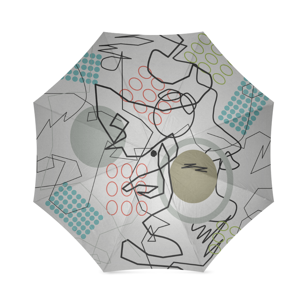 Abstract 8 pattern Foldable Umbrella (Model U01)