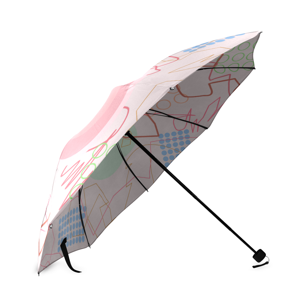 Abstract 8 pink Foldable Umbrella (Model U01)