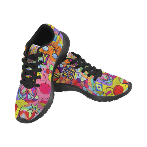 Happy Popart by Nico Bielow Kid's Running Shoes (Model 020)