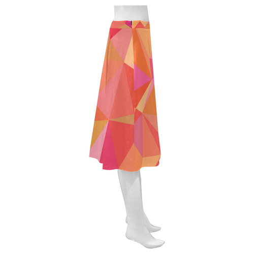 Mosaic Pattern 3 Mnemosyne Women's Crepe Skirt (Model D16)