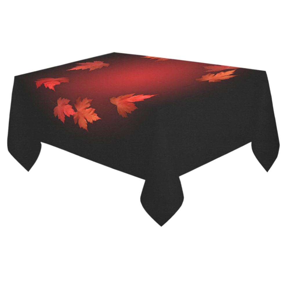 Autumn Maple Leaf Tablecloths Cotton Linen Tablecloth 60"x 84"