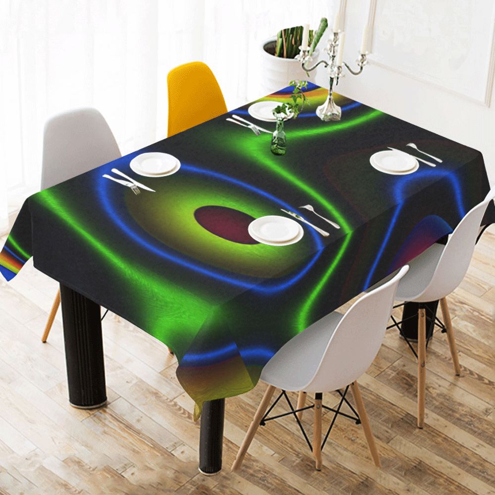 Vibrant Fantasy 6 by FeelGood Cotton Linen Tablecloth 60" x 90"