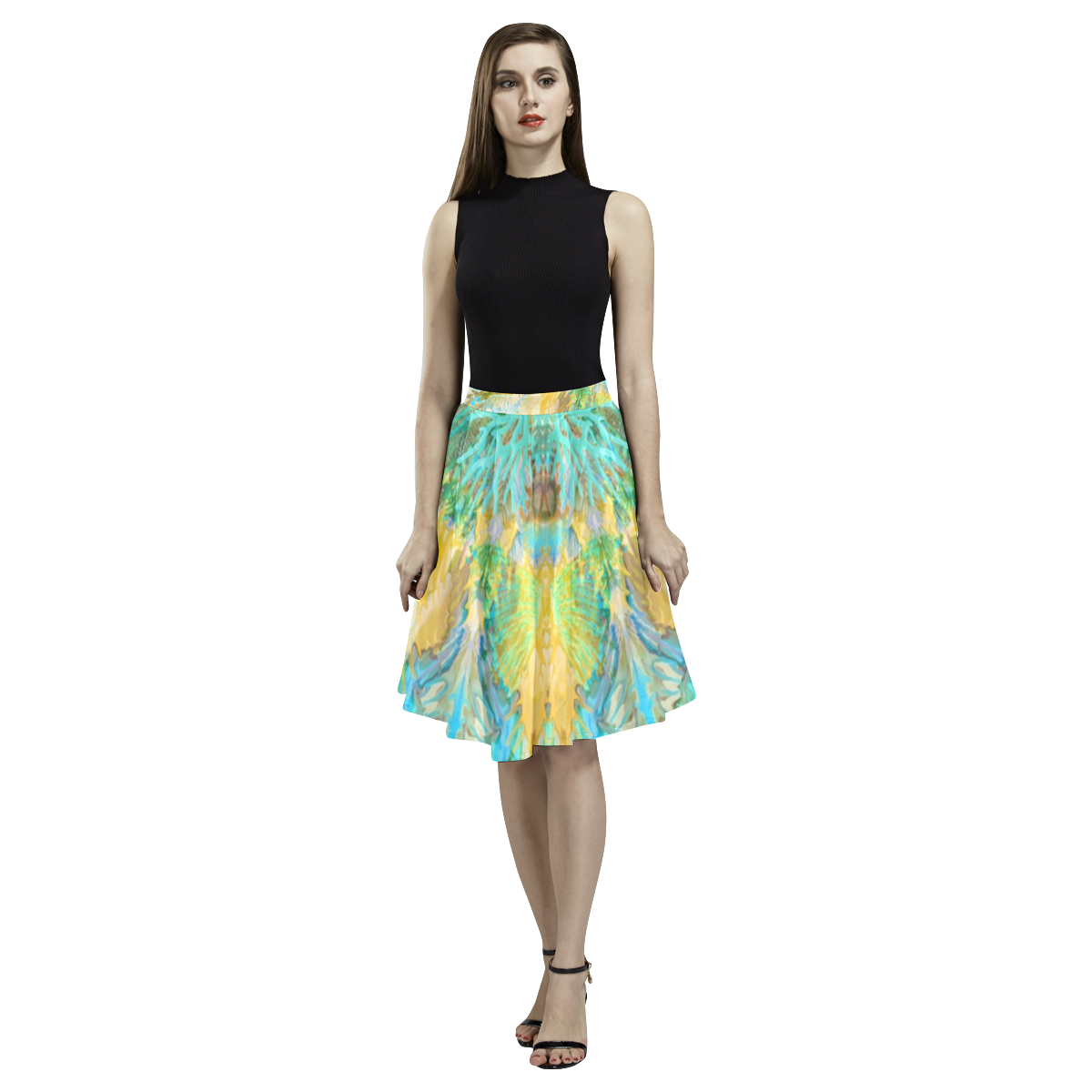 life colors 5 Melete Pleated Midi Skirt (Model D15)