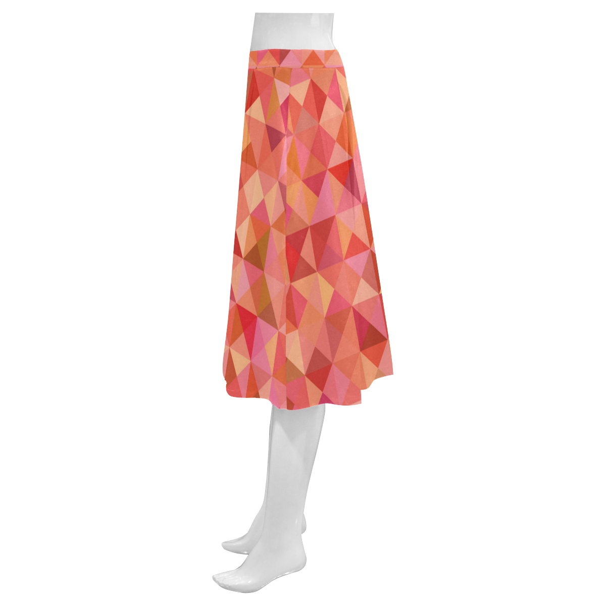 Mosaic Pattern 6 Mnemosyne Women's Crepe Skirt (Model D16)