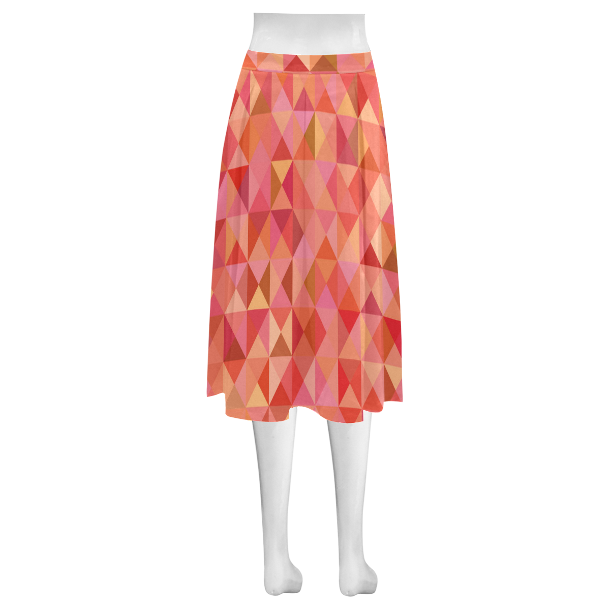 Mosaic Pattern 6 Mnemosyne Women's Crepe Skirt (Model D16)