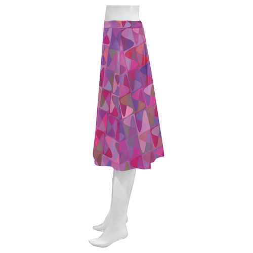 Mosaic Pattern 7 Mnemosyne Women's Crepe Skirt (Model D16)
