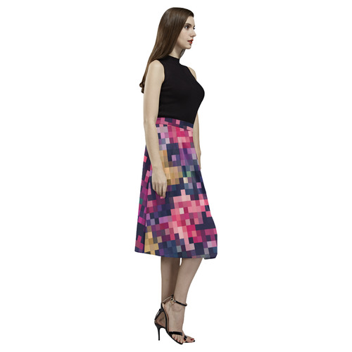 Mosaic Pattern 8 Aoede Crepe Skirt (Model D16)