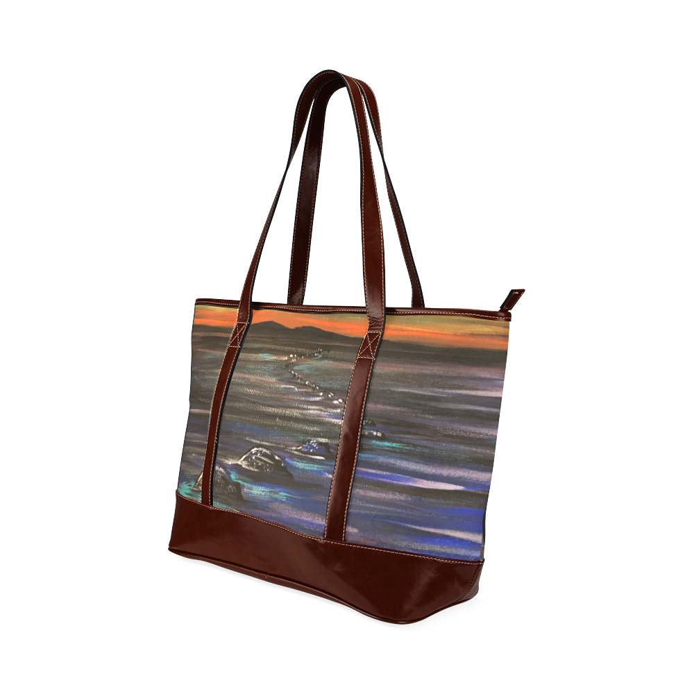 Night Walk Large Tote Handbag (Model 1642)