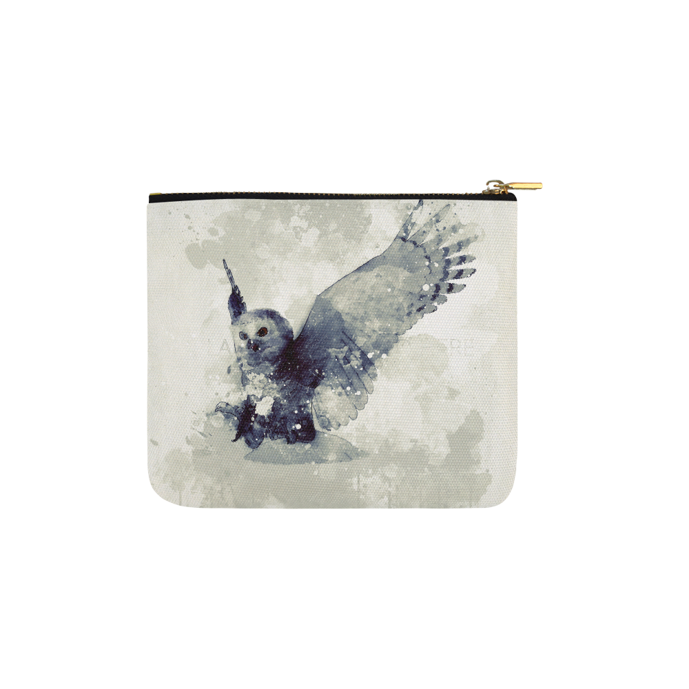 Wonderful owl, watercolor Carry-All Pouch 6''x5''
