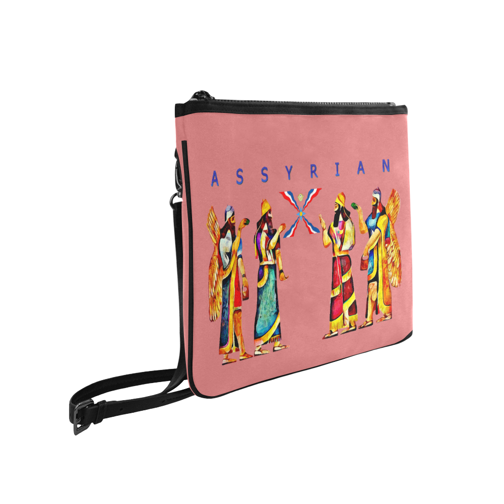 Pink Assyrian Clutch Slim Clutch Bag (Model 1668)