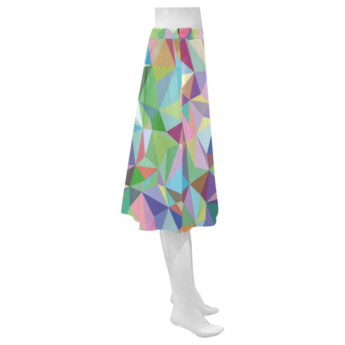 Mosaic Pattern 5 Mnemosyne Women's Crepe Skirt (Model D16)