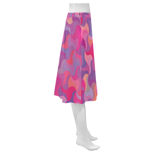Mosaic Pattern 4 Mnemosyne Women's Crepe Skirt (Model D16)