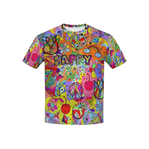 Happy Popart by Nico Bielow Kids' All Over Print T-shirt (USA Size) (Model T40)