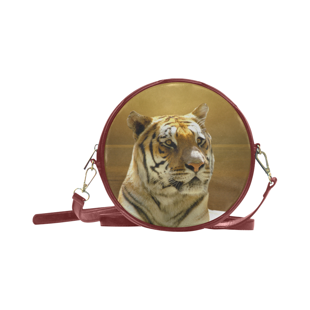 Golden Tiger Round Sling Bag (Model 1647)