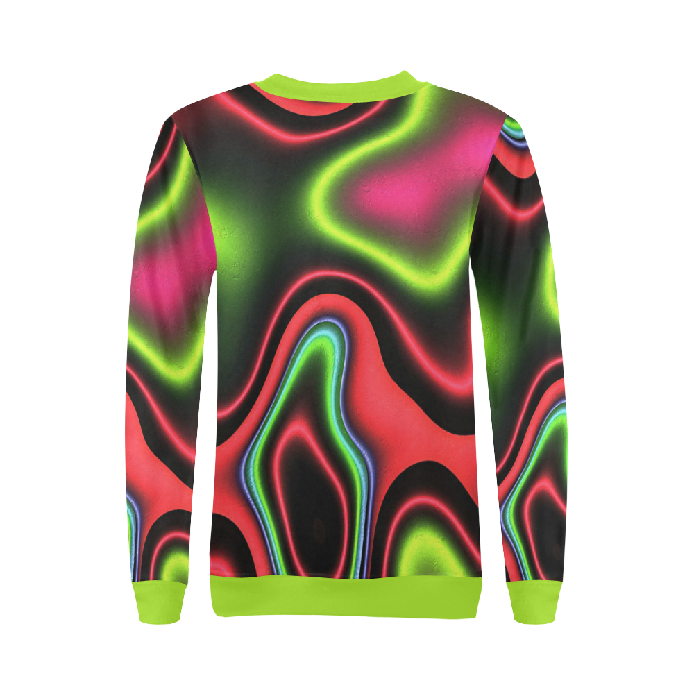 Vibrant Fantasy 1 by FeelGood All Over Print Crewneck Sweatshirt for Women (Model H18)