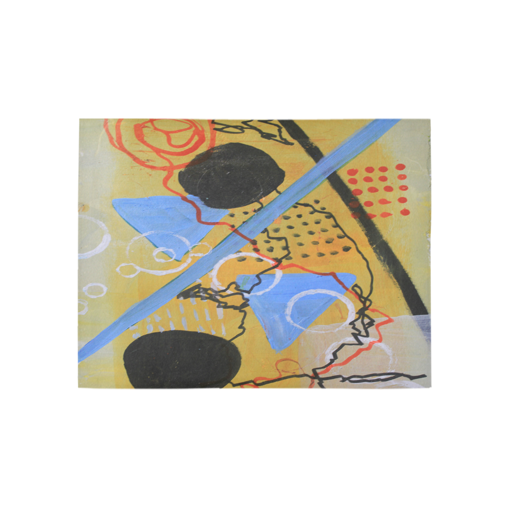 Just Above the Line Abstract Area Rug 5'3''x4'