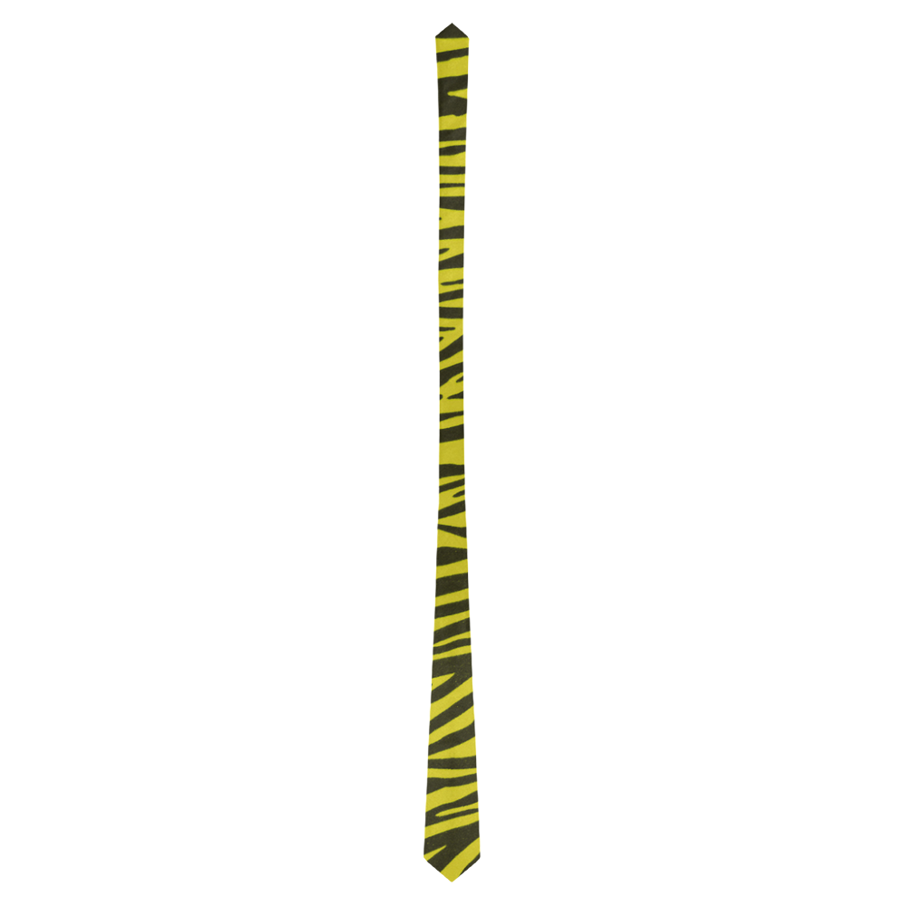 Yellow Zebra Stripes Classic Necktie (Two Sides)