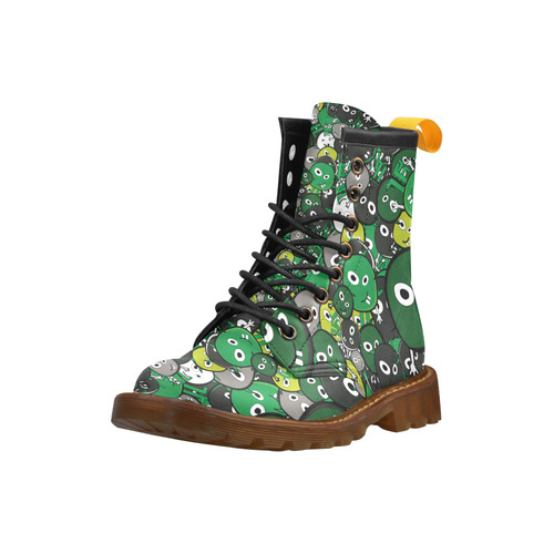 green doodle monsters High Grade PU Leather Martin Boots For Men Model 402H