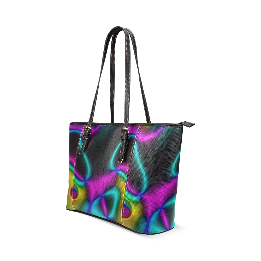 Vibrant Fantasy 3 by FeelGood Leather Tote Bag/Large (Model 1640)