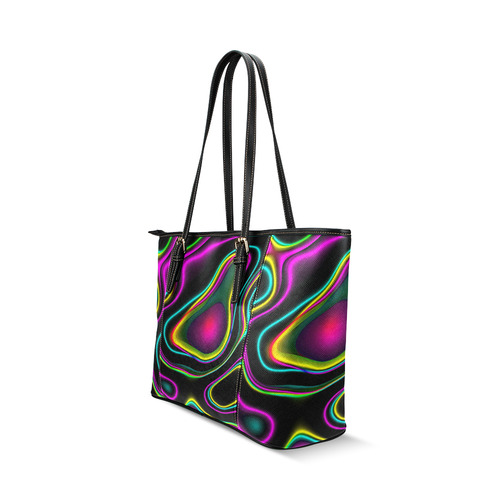 Vibrant Fantasy 5 by FeelGood Leather Tote Bag/Large (Model 1640)