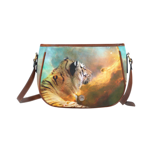Tiger and Nebula Saddle Bag/Large (Model 1649)