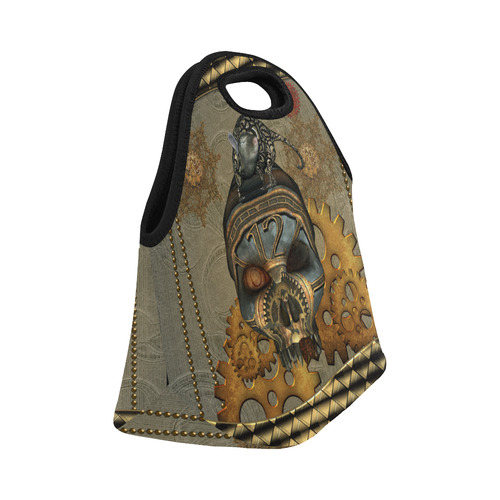 Awesome steampunk skull Neoprene Lunch Bag/Small (Model 1669)