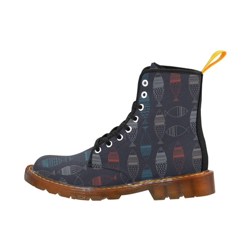 abstract fish Martin Boots For Men Model 1203H