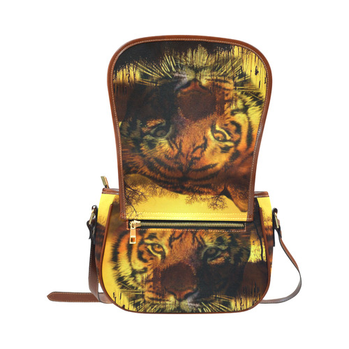 Tiger Face Saddle Bag/Large (Model 1649)