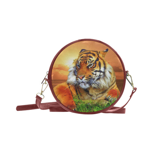 Sumatran Tiger Round Sling Bag (Model 1647)