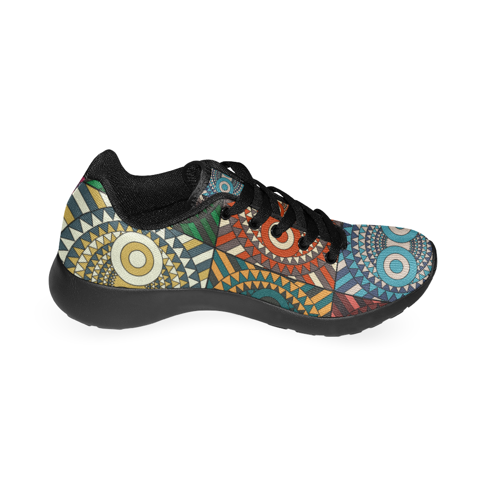 Polychrome Owl Mask Kid's Running Shoes (Model 020)